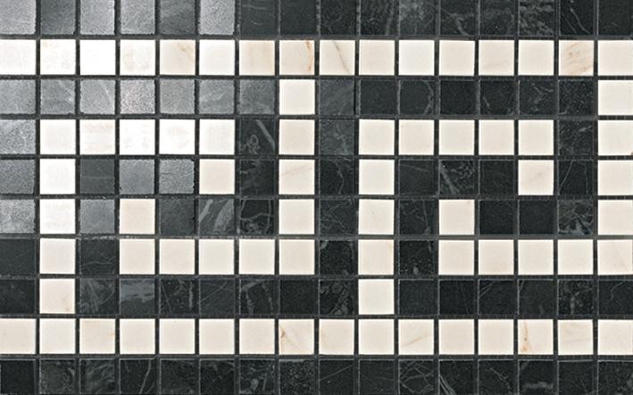 AtlasConcorde MarvelPro Noir-Cremo MosaicoGreca 18.5x30 ADRJ R
