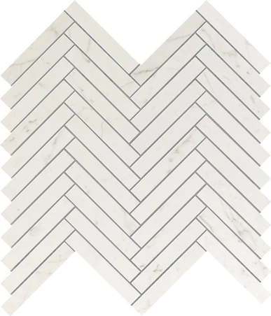 AtlasConcorde MarvelStone CarraraPure Herringbone 30.5x30 9SHC