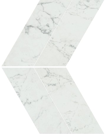 AtlasConcorde MarvelStone CarraraPure Chevron 22.5x22.9 AS1V