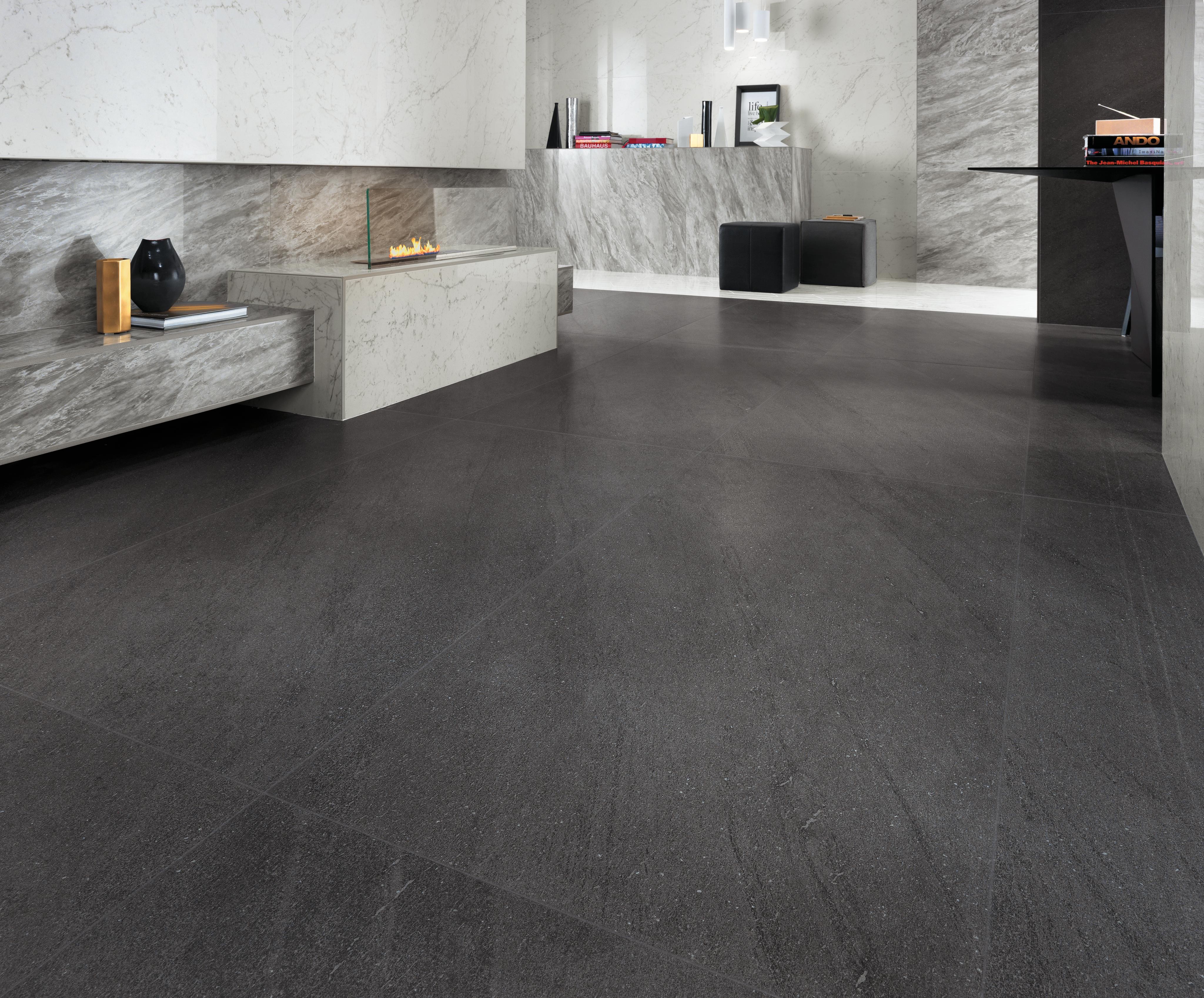 Marvel Carrara Pure Lappato, Marvel Bardiglio Grey Lappato, Marvel Basaltina Volcano, Marvel Carrara Pure Chevron Lappato
