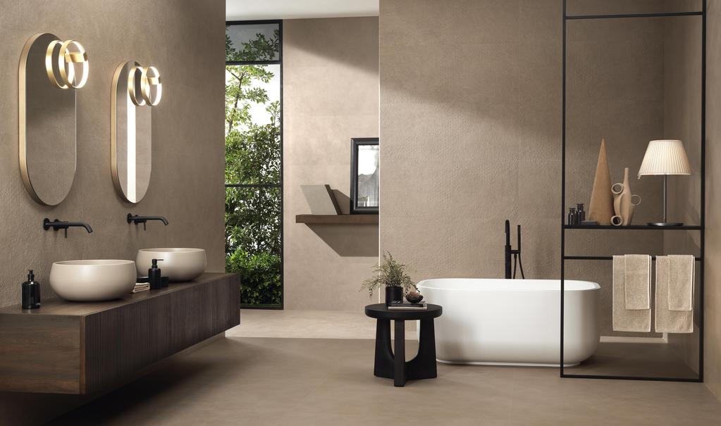 Pavimento e Rivestimento Bagno Effetto terra cruda Beige