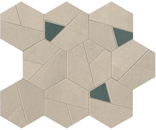 AtlasConcorde BoostPro Cream MosaicoHexBlue 25x28,5 A0QO