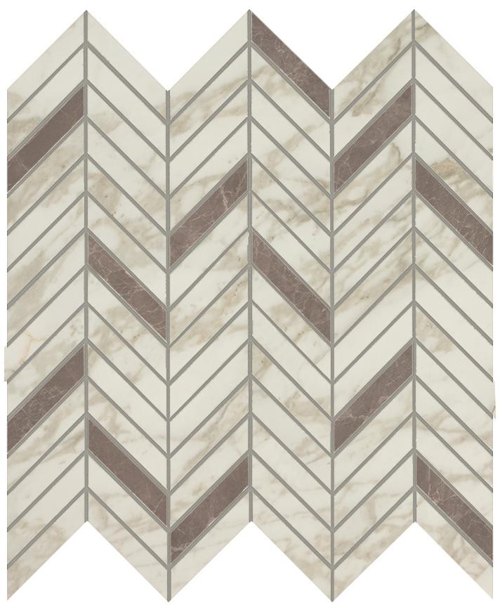 Marvel Royal Calacatta Mosaico Twill Lappato Porcelain Tile Decorations Atlas Concorde